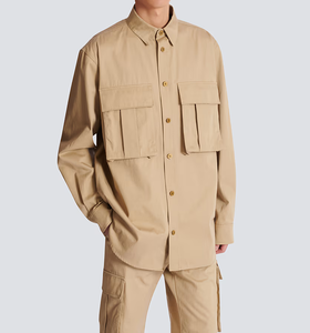 Nouvelle veste en toile imperméable tendance pour homme, style urbain, avec poches sur la poitrine, col rabattable, séchage rapide, respirante et écologique - Product Image 1