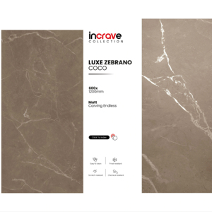 Carrelage en porcelaine de qualité supérieure, effet mat, sans fin, 600x1200, grand format, surface décorative, intérieur extérieur - Product Image 1