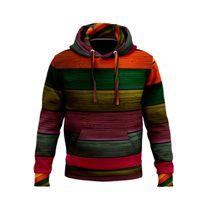 Sudadera con capucha de alta calidad para hombre, con cremallera y diseño geométrico cruzado, estilo streetwear. - Product Image 6