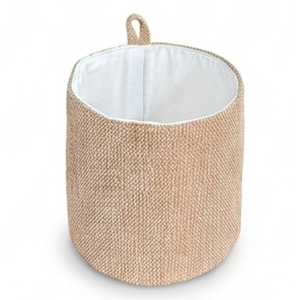 MA55 Mini Round Cotton Linen Storage <b>Basket</b> Desktop Organizer for <b>Small</b> Items Cosmetics Jewelry Office Supplies - Product Image 2