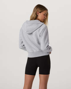 Women Casual Washed Cotton Blend <b>Hoodie</b> <b>Zip</b> <b>Up</b> Drop Shoulder Long Sleeve Pullover - Product Image 5