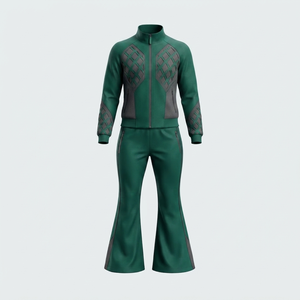 Chándal de hombre con estampado técnico, logotipo bordado personalizado, patrón sólido, cuello alto y cremallera completa, precio mayorista, nueva llegada - Product Image 3
