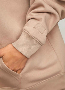 Conjunto Deportivo para Mujer, Sudadera con Capucha de Color Sólido y Pantalones Deportivos, Corte Holgado, Informal, con Bolsillos Laterales, Ropa de Otoño - Product Image 4