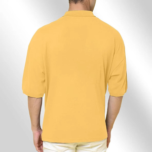 Camisetas Polo de Hombre de Alta Calidad al por Mayor, de Manga Corta, de Seda y Algodón, con Logotipo Bordado, Estampado, Diseño en Blanco de Seda Helada - Product Image 4