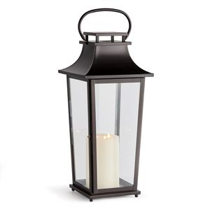 Antique finish metal <b>candle</b> <b>lantern</b> for table decor with durable frame suitable for indoor outdoor use - Product Image 3
