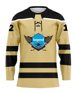 Jersey de Hockey sobre Hielo Personalizado, Transpirable, con Estampado, Unisex, de Poliéster, Bordado, OEM, al por Mayor - Product Image 1