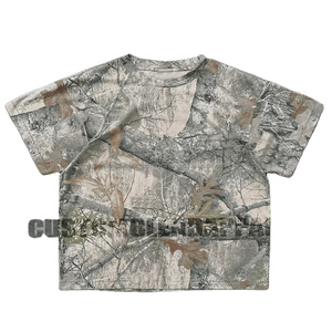 Camiseta de verano de punto con estampado de camuflaje de corte Regular para hombre, última moda, 100% algodón, camiseta de tacto suave al por mayor - Product Image 1