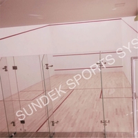 Plancher en bois Sundek Air-Cush pour terrains de squash - Surface antidérapante à absorption des chocs pour terrains de sport intérieurs, écologique et facile à installer