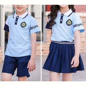Uniforme Escolar de Verano para Niños, Camiseta Polo con Bloques de Color, Ropa Escolar Personalizada para Estudiantes de Jardín de Infancia y Primaria - Product Image 3