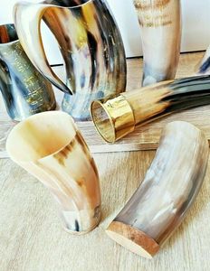 Gobelet en corne naturelle fait main, écologique, poli, rustique, pour la Saint-Valentin et le Nouvel An - Product Image 5
