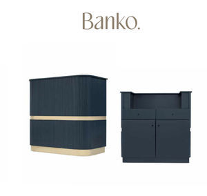 Bureau de réception moderne en bois massif durable pour bureau, salon, café et restaurant - usage commercial - Product Image 1
