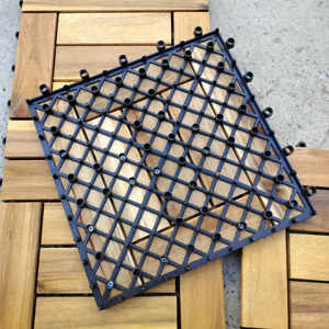 กระเบื้องพื้นระเบียงคุณภาพสูงแบบประกบกันได้สำหรับภายนอกอาคาร/ ไม้พื้นระเบียงขนาด 300 x 300 มม. ตกแต่งระเบียงสวนทางเดินลานบ้าน - Product Image 6