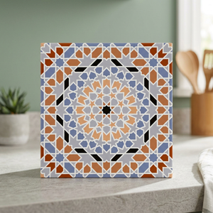 Morbi 40x40cm Carrelages de sol en porcelaine émaillée aspect marocain doré 400x400mm Carreaux de céramique pour villas de luxe - Product Image 4