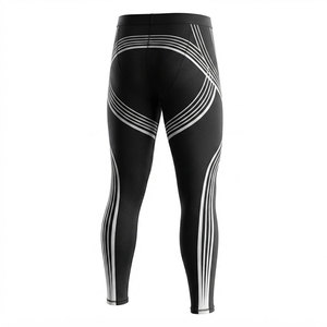 Men <b>Compression</b> <b>Leggings</b> Stretch Fit Fabric Athletic Workout Training Running Gym Fitness Sports Tights Moisture Control <b>Legging</b> - Product Image 2
