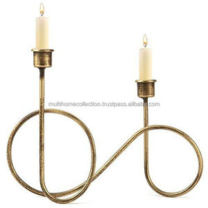 Cuboid Tabletop Metal Candle Holder Latest Factory Collection American Candle Holder Hot Festival <b>Sale</b> for Table Decor - Product Image 2