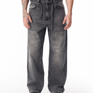 Pantalon Baggy en Denim 100% Coton 14 Oz pour Hommes, Fabrication OEM, Streetwear, Jeans à Jambes Larges pour Hommes, Taille Grande - Product Image 2