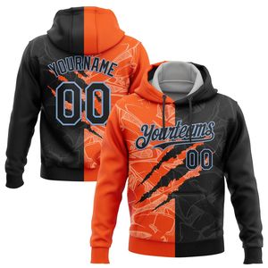 Sudadera con Capucha Personalizada para Hombre con Nombre, Número, Patrón de Grafiti, Sublimación, Poliéster, Informal, Deportiva, para Otoño - Product Image 4