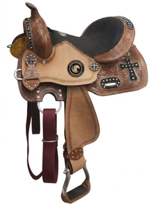 Selle de spectacle Western en cuir de qualité supérieure, fabriquée à la main, légère et confortable pour le rodéo et la pratique de l'équitation - Product Image 2
