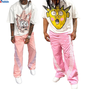 Men Outfit Stylish Casual Unisex <b>Sets</b> Custom Heat-Transfer Printed Solid Summer Lightweight Breathable 2pcs <b>Set</b> Short Sleeve - Product Image 4