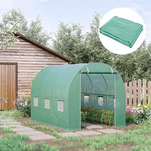 Telo di Ricambio in PE Impermeabile Resistente per Serra/Giardino d'Inverno 2x2x3m con 6 Finestre - Product Image 2
