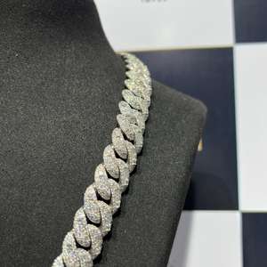 Collier en diamant Moissanite VVS, bijoux de luxe certifiés IGI, bijoux hip-hop, bijoux en argent sterling 925, bijoux exclusifs unisexes - Product Image 2