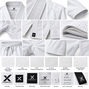Uniforme et vêtements de karaté pour hommes |   100% Coton Haute Qualité |   Couleurs et ceintures personnalisables |   Vêtements de sport et d'arts martiaux - Product Image 4