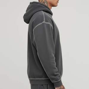 Sweat à capuche personnalisé en polaire imperméable pour l'hiver, avec poche, en polyester/coton - Product Image 3