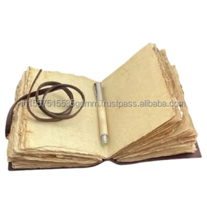 Cuaderno de Cuero Genuino Hecho a Mano, Estilo Vintage, con Grabado de Corazón Clásico, Papel con Borde Decorativo de 7x5, Excelente Regalo para Mujeres - Product Image 5