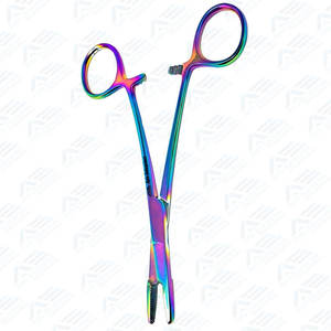 Portaagujas Olsen Hegar con Revestimiento de Titanio Multicolor, Mordazas Cruzadas Dentadas y Ranuradas, Portaagujas Olsen Hegar Médico - Product Image 2