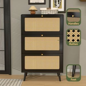 Mobiletto Portascarpe Moderno e Semplice in Metallo e MDF, Organizzatore per Casa, Soggiorno, Ingresso, Magazzino - Product Image 6