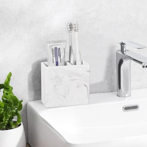 Support de brosse à dents à 2 emplacements pour salle de bain, organisateur de brosse à dents électrique et de dentifrice pour enfants, pour comptoir - Product Image 4