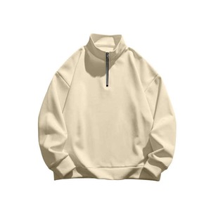 Sweat-shirts pour hommes personnalisés à bas prix, unis, col rond, blancs, 100% coton, doublés en molleton, écologiques - Product Image 2