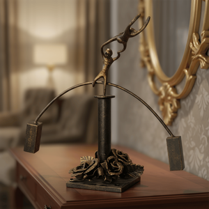 Escultura Decorativa de Hierro Forjado con Diseño de Bailarina, Arte en Hierro Forjado, Decoración Elegante para el Hogar u Oficina, Regalo Moderno de Metal - Product Image 5