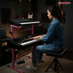 Supporto per Tastiera a 2 Livelli Regolabile, Adattatore di Estensione Secondario per Supporti per Pianoforte Digitale, Supporto Premium per Strumenti Musicali - Product Image 4