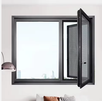 Fenêtre pliante en aluminium à double vitrage, verre trempé, insonorisée, CE