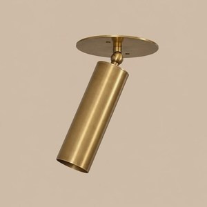 Minimalist Brass Cylinder Ceiling Mount <b>Light</b> Fixture For Living Room Indoor Home Decor Durable Design - Product Image 3