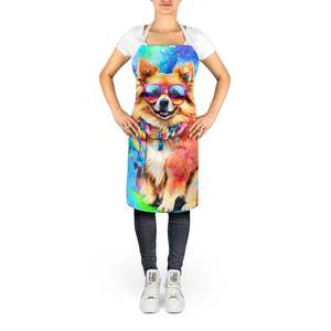 Tablier Hippie Dawg de Poméranie unisexe multicolore pour la cuisine, la pâtisserie et le jardinage-pour adultes, hommes et femmes - Product Image 2
