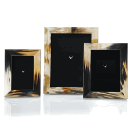 Marco de fotos de alta calidad con incrustaciones de cuerno de buey y Bhorn, hecho a mano, por Perfect Enterprises. - Product Image 3