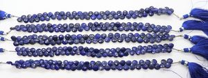 Natural Lapis Lazuli Faceted Heart Beads 6.5-7.5MM Lapis Gemstone Beads 8 Inch Strand Lapis Lazuli Beads For Jewelry Making Bulk - Product Image 2