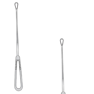 Curette utérine Sims manuelle à extrémité unique, 255 mm de long, finition mate, acier chirurgical inoxydable aiguisé, instrument certifié CE - Product Image 1