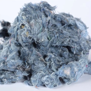 Reciclaje de fibra vaquera para ropa de cama, material de relleno de algodón de alta calidad, color azul - Product Image 3