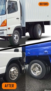 Ensemble de couvre-roues en acier inoxydable 17,5x6,75 pour Hino 500 FC/FD 2003~ et plus, fixation par boulons, décoratifs avec caches-écrous - Product Image 2