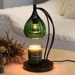 Brass Candle Warmer Lamp <b>with</b> Wooden Base and Perforated Shade for Aromatherapy Indoor Use Candle warmer lamp - Product Image 6
