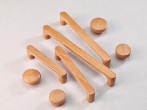 Bûche couleur porte d'armoire en bois poignée de garde-robe moderne Simple tiroir en bois massif de Falak World Export - Product Image 6