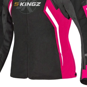 Veste de moto pour femmes à manches longues, 5 Sports, couleur noire et rose, coupe-vent, imperméable, 100% polyester, pour toutes les courses - Product Image 4
