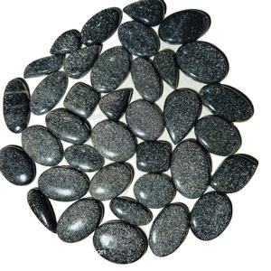 Venta al por mayor de gemas sueltas de piedra solar negra natural de alta calidad, cabujones de formas variadas, gemas hechas a mano de alta calidad. - Product Image 3