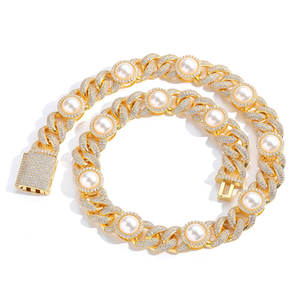 Custom <b>Iced</b> <b>Out</b> Diamond Hip Hop <b>Chain</b> Necklace for Men Cubic Zirconia Cuban Link <b>Chain</b> for Streetwear Fashion Jewelry - Product Image 3