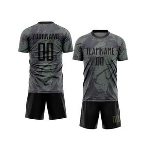 Nuevo Conjunto de Uniforme de Fútbol con Sublimación de Camuflaje Personalizado, Diseño Moderno, Camiseta y Pantalones Cortos para Equipo, Uniforme de Fútbol Transpirable - Product Image 1