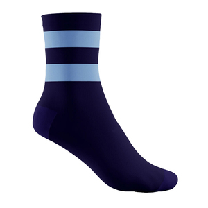Men's Ankle <b>Socks</b> Striped Navy Blue Light Blue Knitted Daily Wear Regular Style - Product Image 3