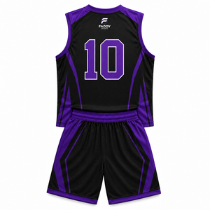 Ensemble d'uniformes de basketball personnalisés par sublimation, maillot et short d'entraînement respirants en mesh à séchage rapide, vêtements de sport en gros pour hommes - Product Image 2